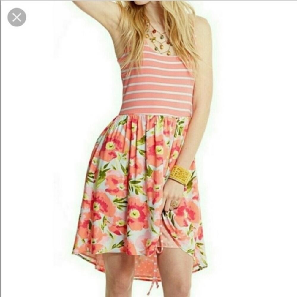 Matilda Jane Floral Stripped High Low Dress Size Small